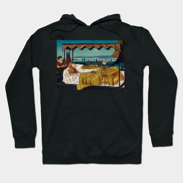 Elaine by John Atkinson Grimshaw Hoodie by Classic Art Stall